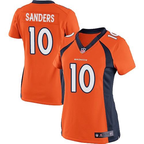 Women's Limited Emmanuel Sanders Nike Jersey Orange Home - #10 NFL Denver Broncos